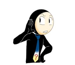 Zentai office worker sticker #4312497