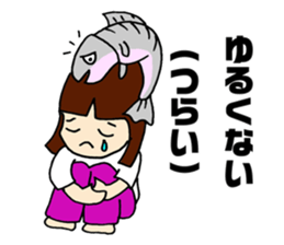 Salmon of Hokkaido valve Sakemusume sticker #4312852