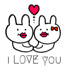 pretty rabbit sticker. sticker #4315132