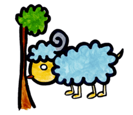 Kyururun sheep sticker #4315580