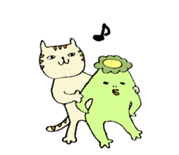 A kappa and cat sticker #4316003