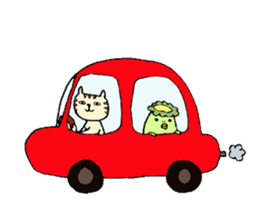 A kappa and cat sticker #4316023