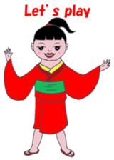 Little girl loves Kimono.(En Ver.) sticker #4316704