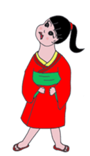 Little girl loves Kimono.(En Ver.) sticker #4316706