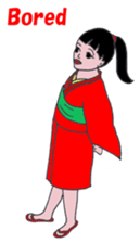 Little girl loves Kimono.(En Ver.) sticker #4316715