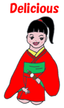 Little girl loves Kimono.(En Ver.) sticker #4316717