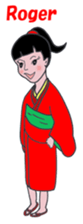 Little girl loves Kimono.(En Ver.) sticker #4316732