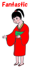 Little girl loves Kimono.(En Ver.) sticker #4316738