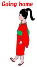 Little girl loves Kimono.(En Ver.) sticker #4316740