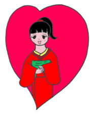 Little girl loves Kimono.(En Ver.) sticker #4316743