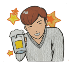 Japanese "kawaii" guy, Mr. Nukui sticker #4317104