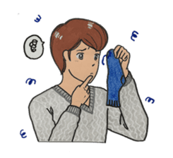 Japanese "kawaii" guy, Mr. Nukui sticker #4317105