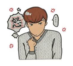 Japanese "kawaii" guy, Mr. Nukui sticker #4317106