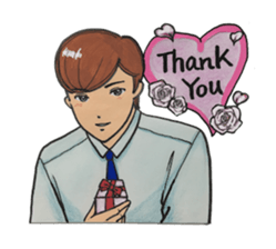 Japanese "kawaii" guy, Mr. Nukui sticker #4317107