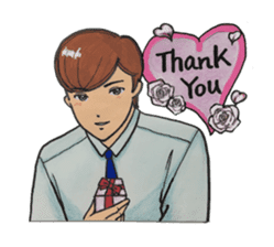 Japanese "kawaii" guy, Mr. Nukui sticker #4317107