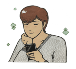 Japanese "kawaii" guy, Mr. Nukui sticker #4317108