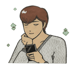 Japanese "kawaii" guy, Mr. Nukui sticker #4317108