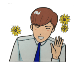 Japanese "kawaii" guy, Mr. Nukui sticker #4317109