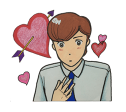 Japanese "kawaii" guy, Mr. Nukui sticker #4317112