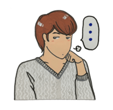 Japanese "kawaii" guy, Mr. Nukui sticker #4317113