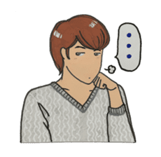 Japanese "kawaii" guy, Mr. Nukui sticker #4317113
