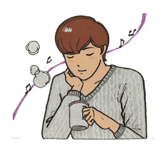 Japanese "kawaii" guy, Mr. Nukui sticker #4317115
