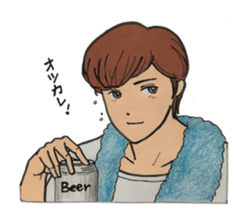 Japanese "kawaii" guy, Mr. Nukui sticker #4317119