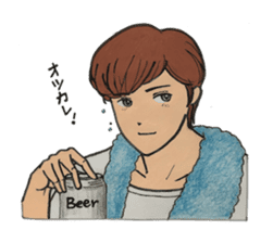 Japanese "kawaii" guy, Mr. Nukui sticker #4317119