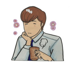 Japanese "kawaii" guy, Mr. Nukui sticker #4317122