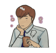 Japanese "kawaii" guy, Mr. Nukui sticker #4317122