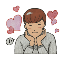 Japanese "kawaii" guy, Mr. Nukui sticker #4317125