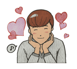 Japanese "kawaii" guy, Mr. Nukui sticker #4317125
