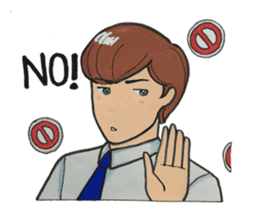Japanese "kawaii" guy, Mr. Nukui sticker #4317130