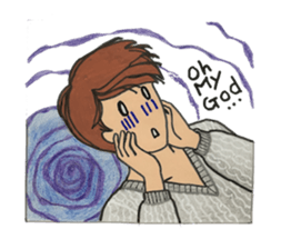 Japanese "kawaii" guy, Mr. Nukui sticker #4317139