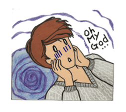 Japanese "kawaii" guy, Mr. Nukui sticker #4317139