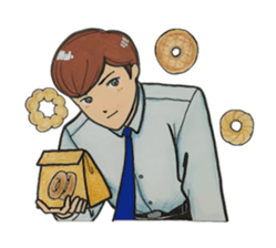Japanese "kawaii" guy, Mr. Nukui sticker #4317140