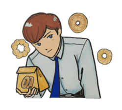 Japanese "kawaii" guy, Mr. Nukui sticker #4317140