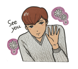 Japanese "kawaii" guy, Mr. Nukui sticker #4317143