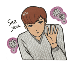 Japanese "kawaii" guy, Mr. Nukui sticker #4317143