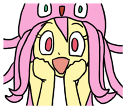 Rocket shark boy and Drill squid girl sticker #4317867