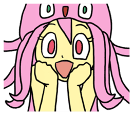 Rocket shark boy and Drill squid girl sticker #4317867