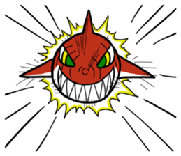 Rocket shark boy and Drill squid girl sticker #4317876