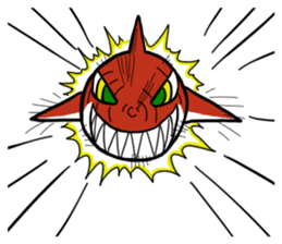 Rocket shark boy and Drill squid girl sticker #4317876