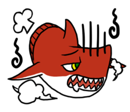 Rocket shark boy and Drill squid girl sticker #4317877