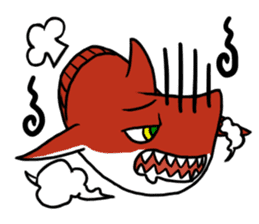 Rocket shark boy and Drill squid girl sticker #4317877