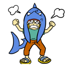 Rocket shark boy and Drill squid girl sticker #4317879