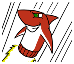 Rocket shark boy and Drill squid girl sticker #4317884