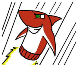 Rocket shark boy and Drill squid girl sticker #4317884