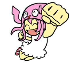 Rocket shark boy and Drill squid girl sticker #4317886