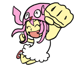 Rocket shark boy and Drill squid girl sticker #4317886